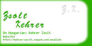 zsolt kehrer business card